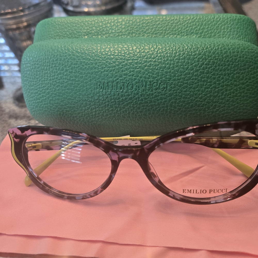 Emilio Pucci Pink and Yellow Women's Glasses